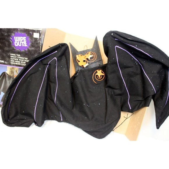 Wipe Outs Bat Splat Halloween Decor Indoor Outdoor Poseable Wings up to 50" - Picture 2 of 5